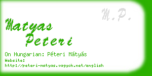matyas peteri business card